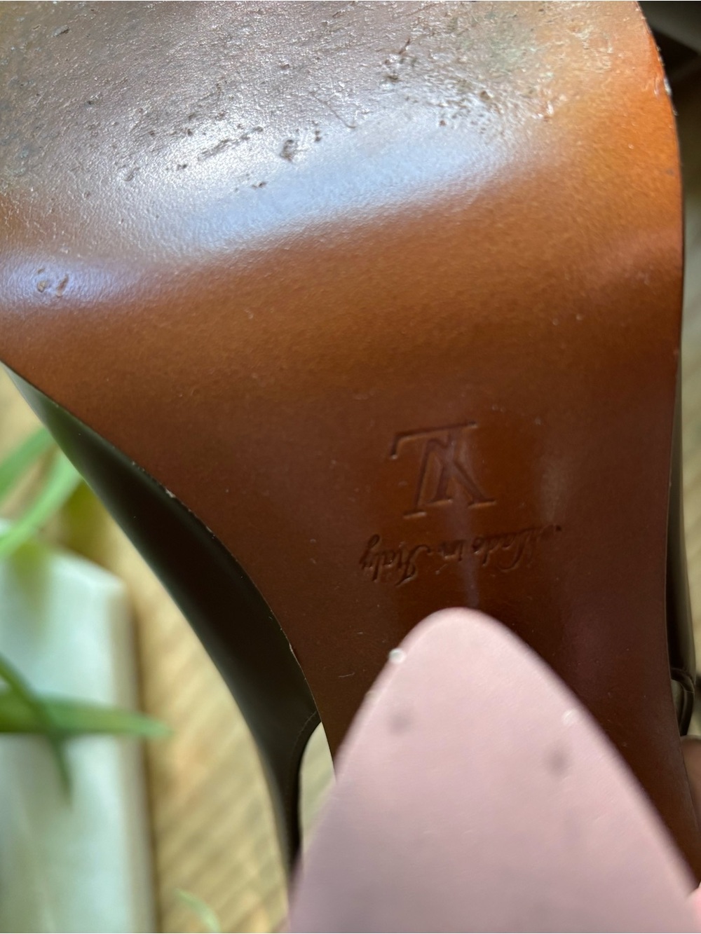 Louis Vuitton Brown Leather Platform Ankle-Strap Sandals - Picture 5 of 9
